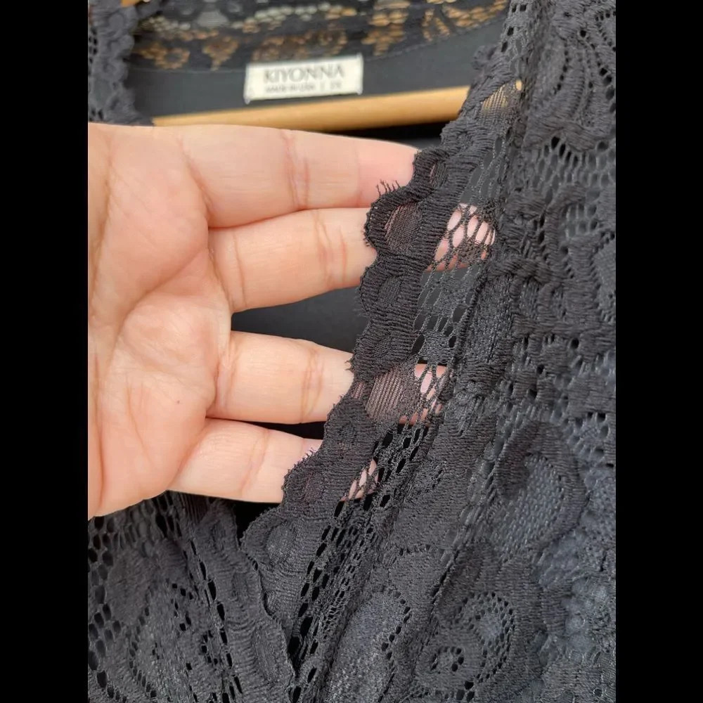 Kiyonna Mademoiselle Lace Dress - Onyx 2 X - Picture 9 of 11